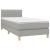 Pat box spring cu saltea, gri deschis, 100x200 cm, textil GartenMobel Dekor