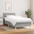 Pat box spring cu saltea, gri deschis, 100x200 cm, textil GartenMobel Dekor
