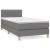 Pat box spring cu saltea, gri închis, 100x200 cm, textil GartenMobel Dekor