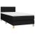 Pat box spring cu saltea, negru, 100x200 cm, textil GartenMobel Dekor