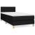 Pat box spring cu saltea, negru, 100x200 cm, textil GartenMobel Dekor