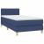 Pat box spring cu saltea, albastru, 100x200 cm, textil GartenMobel Dekor