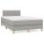 Pat box spring cu saltea, gri deschis, 120x200 cm, textil GartenMobel Dekor