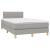 Pat box spring cu saltea, gri deschis, 120x200 cm, textil GartenMobel Dekor