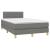 Pat box spring cu saltea, gri închis, 120x200 cm, textil GartenMobel Dekor
