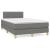 Pat box spring cu saltea, gri închis, 120x200 cm, textil GartenMobel Dekor