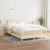 Pat box spring cu saltea, crem, 120x200 cm, textil GartenMobel Dekor