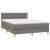 Pat box spring cu saltea, gri închis, 140x190 cm, textil GartenMobel Dekor
