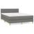 Pat box spring cu saltea, gri închis, 140x200 cm, textil GartenMobel Dekor