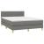 Pat box spring cu saltea, gri închis, 140x200 cm, textil GartenMobel Dekor