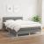 Pat box spring cu saltea, gri închis, 140x200 cm, textil GartenMobel Dekor