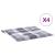 Perne de scaun, carouri gri, 4 buc., 50x50x3 cm, textil Oxford GartenMobel Dekor