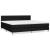 Pat box spring cu saltea, negru, 200x200 cm, textil GartenMobel Dekor