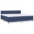 Pat box spring cu saltea, albastru, 200x200 cm, textil GartenMobel Dekor