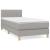 Pat box spring cu saltea, gri deschis, 80x200 cm, textil GartenMobel Dekor