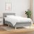 Pat box spring cu saltea, gri deschis, 80x200 cm, textil GartenMobel Dekor