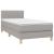 Pat box spring cu saltea, gri deschis, 100x200 cm, textil GartenMobel Dekor