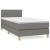 Pat box spring cu saltea, gri închis, 100x200 cm, textil GartenMobel Dekor