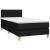 Pat box spring cu saltea, negru, 100x200 cm, textil GartenMobel Dekor
