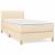 Pat box spring cu saltea, crem, 100x200 cm, textil GartenMobel Dekor