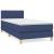 Pat box spring cu saltea, albastru, 100x200 cm, textil GartenMobel Dekor