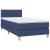 Pat box spring cu saltea, albastru, 100x200 cm, textil GartenMobel Dekor