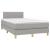 Pat box spring cu saltea, gri deschis, 120x200 cm, textil GartenMobel Dekor