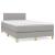 Pat box spring cu saltea, gri deschis, 120x200 cm, textil GartenMobel Dekor
