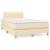 Pat box spring cu saltea, crem, 120x200 cm, textil GartenMobel Dekor