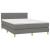 Pat box spring cu saltea, gri închis, 140x190 cm, textil GartenMobel Dekor