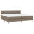 Pat box spring cu saltea, gri taupe, 200x200 cm, textil GartenMobel Dekor