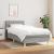 Pat continental cu saltea, gri deschis, 80x200 cm, textil GartenMobel Dekor