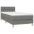 Pat box spring cu saltea, gri închis, 80x200 cm, textil GartenMobel Dekor