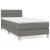 Pat box spring cu saltea, gri închis, 80x200 cm, textil GartenMobel Dekor