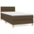 Pat box spring cu saltea, maro închis, 80x200 cm, textil GartenMobel Dekor