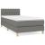 Pat box spring cu saltea, gri închis, 90x190 cm, textil GartenMobel Dekor