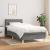 Pat box spring cu saltea, gri închis, 90x200 cm, textil GartenMobel Dekor