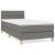 Pat box spring cu saltea, gri închis, 90x200 cm, textil GartenMobel Dekor