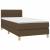 Pat box spring cu saltea, maro închis, 90x200 cm, textil GartenMobel Dekor