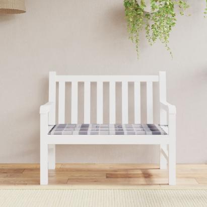 Pernă bancă de grădină, gri carouri, 120x50x3 cm, textil Oxford GartenMobel Dekor