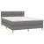 Pat box spring cu saltea, gri închis, 140x190 cm, textil GartenMobel Dekor