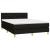 Pat box spring cu saltea, negru, 140x190 cm, textil GartenMobel Dekor