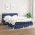 Pat box spring cu saltea, albastru, 140x200 cm, textil GartenMobel Dekor