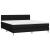 Pat box spring cu saltea, negru, 180x200 cm, catifea GartenMobel Dekor