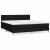 Pat box spring cu saltea, negru, 180x200 cm, catifea GartenMobel Dekor
