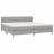 Pat box spring cu saltea, gri deschis, 200x200 cm, textil GartenMobel Dekor