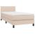 Pat box spring cu saltea, cappuccino, 90x200 cm piele ecologică GartenMobel Dekor