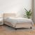 Pat box spring cu saltea, cappuccino, 90x200 cm piele ecologică GartenMobel Dekor