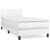 Pat box spring cu saltea, alb, 100x200 cm, piele ecologică GartenMobel Dekor