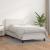 Pat box spring cu saltea, alb, 100x200 cm, piele ecologică GartenMobel Dekor